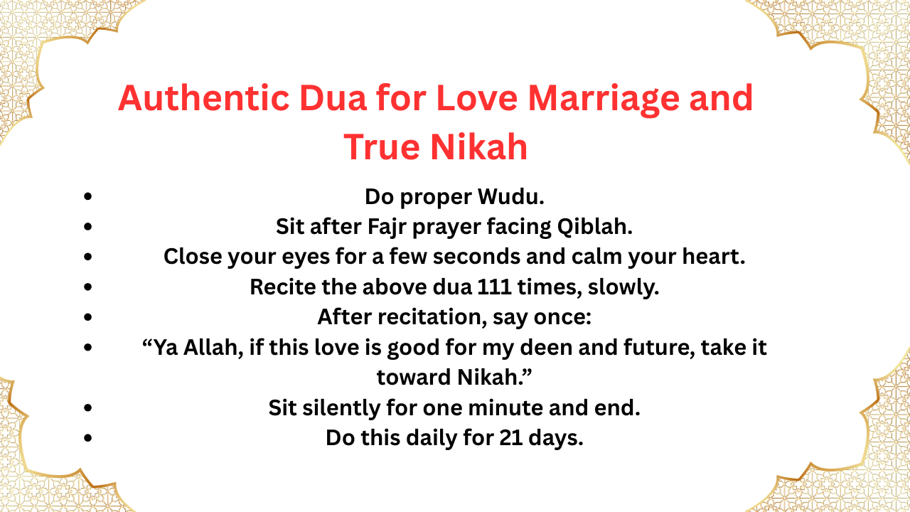 Authentic Dua for Love Marriage and True Nikah