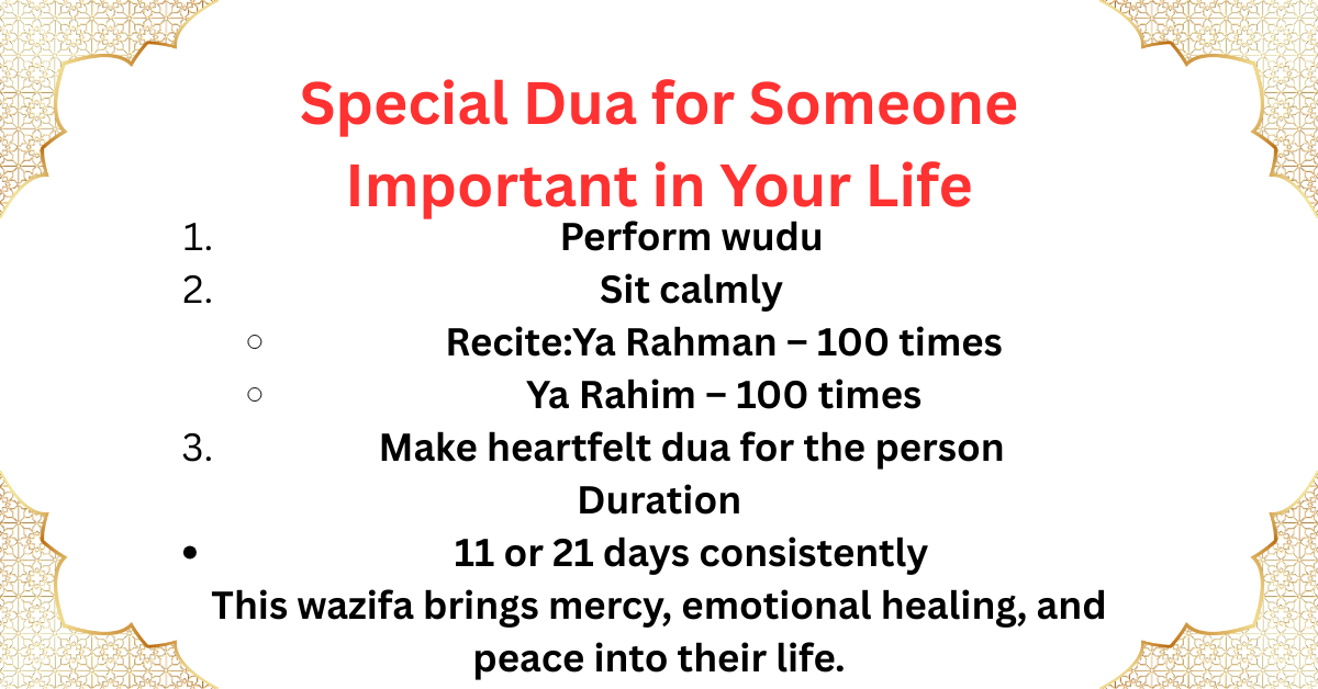 Special Dua for Someone Important in Your Life
