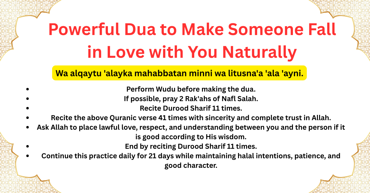 Powerful Dua to Make Someone Fall in Love with You Naturally
